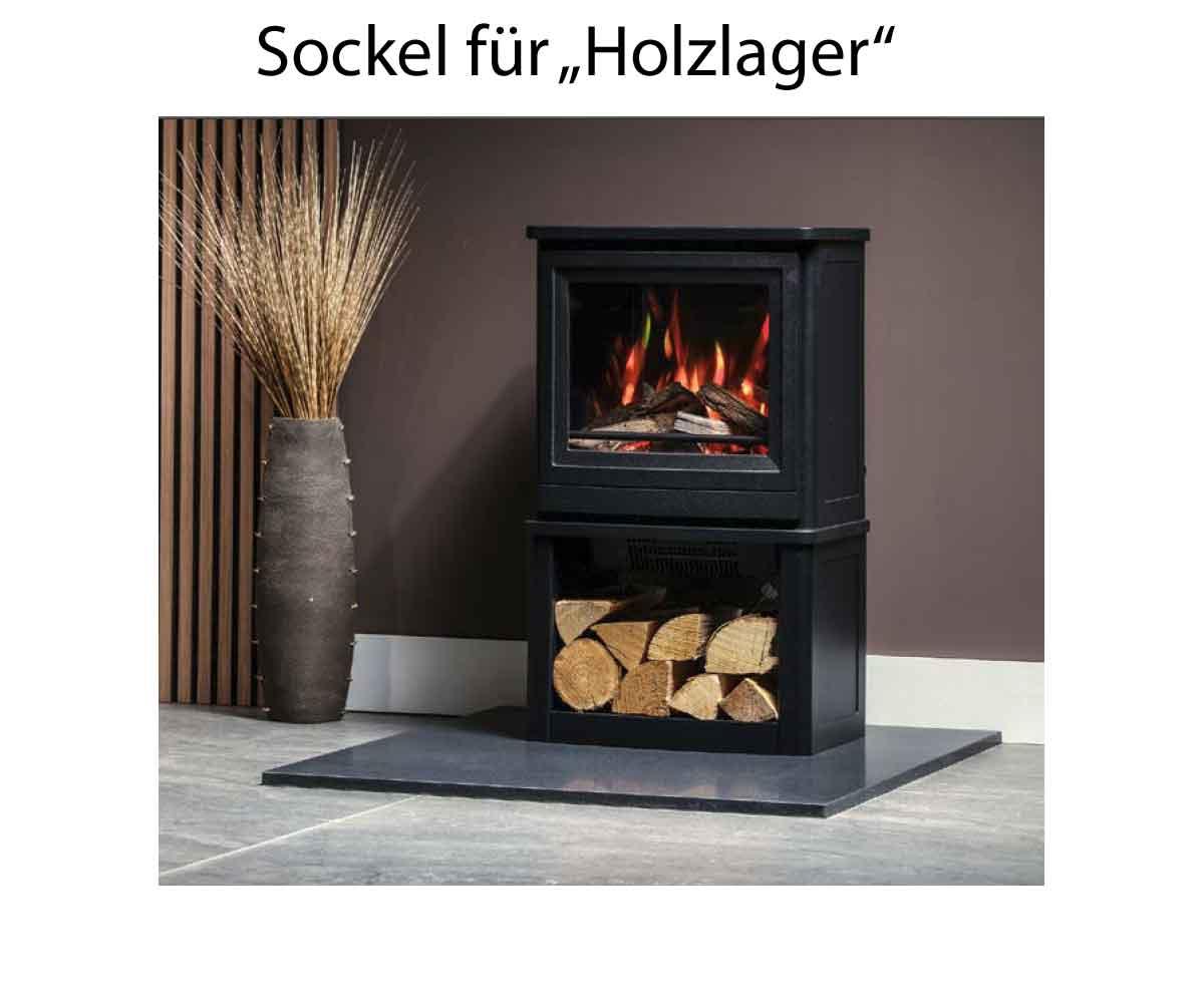 Elektrokaminofen Trimline Fires Holzsockel